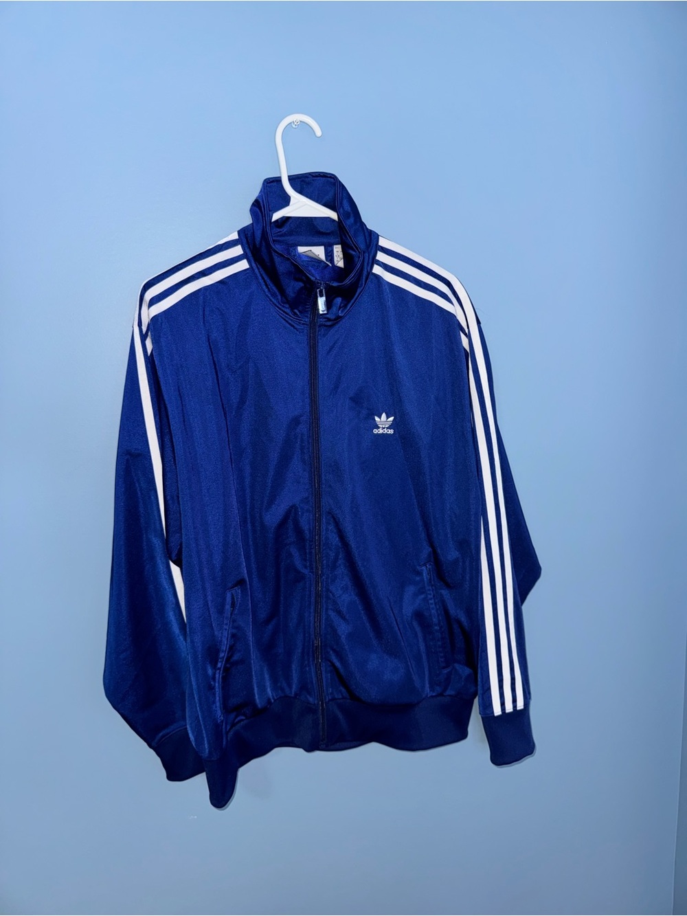 adidas “dark blue” classic loose Firebird track top
